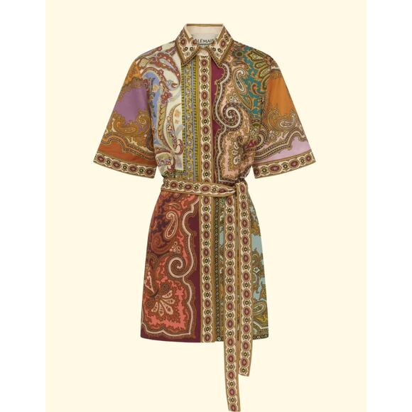 Alemais Clemenza Spliced Mini Dress US 4 - Picture 1 of 8